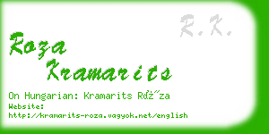 roza kramarits business card